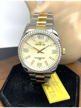 Invicta Women's Watch 50135 Quartz Mother of Pearl Dial Two Tone Steel 38mm